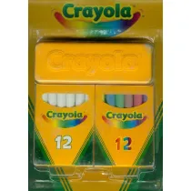 Crayola Zestaw kredy kolorowej i bia�ej do tablic + g�bka