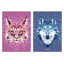 Herlitz Teczka rysunkowa A4 z gumk Wild Animals mix