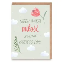 Cardie Kartka �lubna Kwiaty, eko koperta
