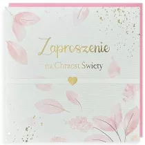 Kukartka Zaproszenie Chrzest 5 szt.