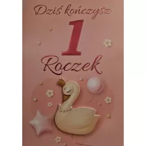 Yeku Karnet Urodziny Roczek dziewczynka