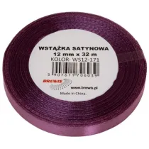 Wstka satynowa liwkowa 12mm x 32m