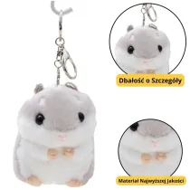 LeanToys Brelok pluszowy Chomik szary 10cm