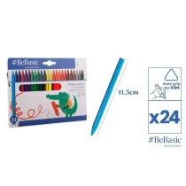 BeBasic Kredki plastikowe 24 kolory