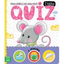 Zabawa naklejkami i test wiedzy malucha. Quiz 2-latka z myszk