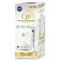 Nivea Zestaw Q10 Przeciwzmarszczkowe Ujdrnienie krem na dzie SPF 15 + serum precyzyjny wypeniacz zmarszczek 2 szt.