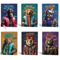 Mar Mar Zeszyt A5 60 k. kratka Fashion Animals