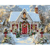 Ideyka Malowanie po numerach - �wi�teczny dom 40x50cm