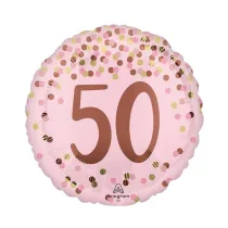 Balon foliowy Pretty pink 50th Birthday 46cm
