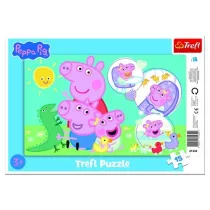 Puzzle ramkowe winka Peppa, Najmilsza winka 15 Trefl