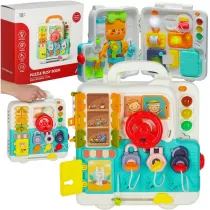 Tablica manipulacyjna sensoryczna montessori walizka pokrta mi XXL wiato dwik