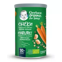 Gerber Organic Chrupki pszenno-owsiane marchewka pomaracza dla niemowlt po 10 miesicu 35 g Bio