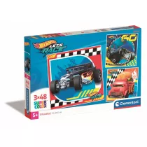 Puzzle 3x48 Super Kolor Hot Wheels Clementoni