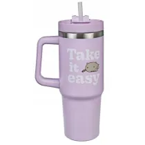 Pusheen kubek metalowy vacuum termiczny