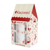 Nacomi Zestaw kosmetykw Cozy Morning: peeling do ciaa + mus do ciaa 100 ml + 180 ml
