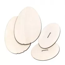 Drewniane jajka z podstawk 15cm 2szt