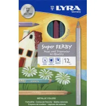 Kredki Super Ferby Matalic 12 kolor�w LYRA