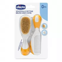 Chicco Szczotka z naturalnego wosia + grzebyk 2 szt.