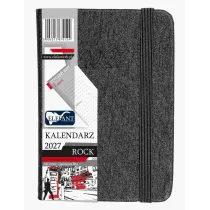 Kalendarz 2027 Rock A7 tygodniowy grafitowy