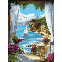Ideyka Malowanie po numerach - S�oneczna przysta� 30x40cm
