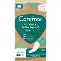 Carefree 100% Organic Cotton Topsheet wkadki higieniczne Normal 30 szt.