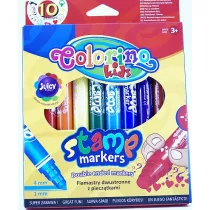 Patio Flamastry dwustronne z piecztkami 10 kol Colorino Kids 10 szt.