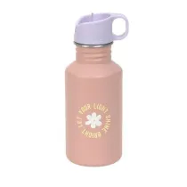 Lassig Bidon ze stali nierdzewnej z ustnikiem i uchwytem Pattern Party Rose/lilac 500 ml