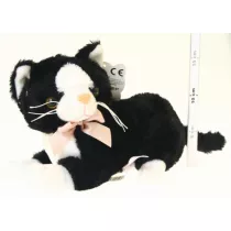 Czarny kot Flico z kokard 34cm Beppe
