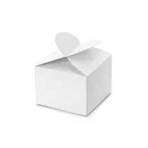 PartyDeco Pude�eczka serce bia�e 6 x 5 x 6cm 10 szt.