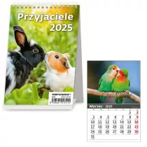 Helma Kalendarz 2025 Biurkowy pionowy Przyjaciele miesiczny