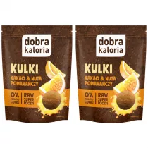 Dobra Kaloria Kulki Mocy kakao i nuta pomaraczy Zestaw 2 x 65 g