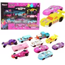 Zestaw autek rowych 10szt Leantoys