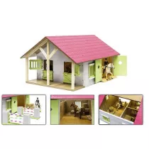 Budynek gospodarczy stajnia drewniana w pudeku 51x40.5x27.5cm Hipo