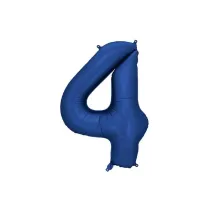 PartyDeco Balon foliowy cyfra 4 granat 86cm