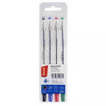 Dugopis biurowy 0,7mm 4 kolory MemoBe 4 szt.