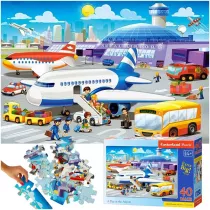 Puzzle 40 el. Dzie na lotnisku Castorland