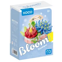 Klocki Sukulenty doniczka niebieska 271el
