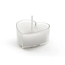 PartyDeco �wieczki Serca bia�e 4cm