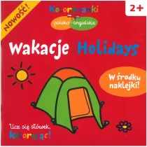 Wakacje. Kolorowanki polsko- angielskie z naklejkami