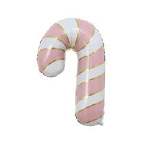 Godan Balon foliowy Lizak �wi�teczny r�owo-bia�y 38x6cm