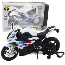 Motocykl metalowy ze wiatem i dwikiem 1:12 Leantoys
