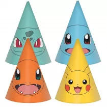 Amscan Czapeczki Pokemon 16cm 8 szt