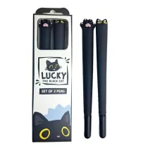 Puckator Cienkopisy Lucky the Black Cat 2 szt