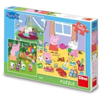 Puzzle 3x55 winka Peppa Na wakacjach Dino Toys