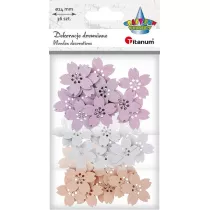 Titanum Drewniane kwiaty mix 36 szt.