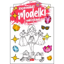 Modelki. Kolorowanka z naklejkami