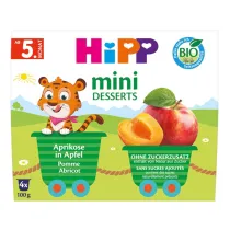 Hipp Jab�ka-morele od 5. miesi�ca 4 x 100 g Bio