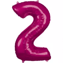 Amscan Balon foliowy cyfra 2 r�owa 57x86cm