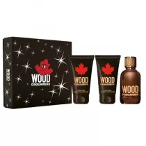 Dsquared2 Zestaw Woda toaletowa DSQUARED Wood + el pod prysznic + Balsam po goleniu 3 x 100 ml