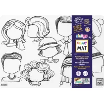 Strigo Funny Mat Transparent - Twarze 48x33.5 cm